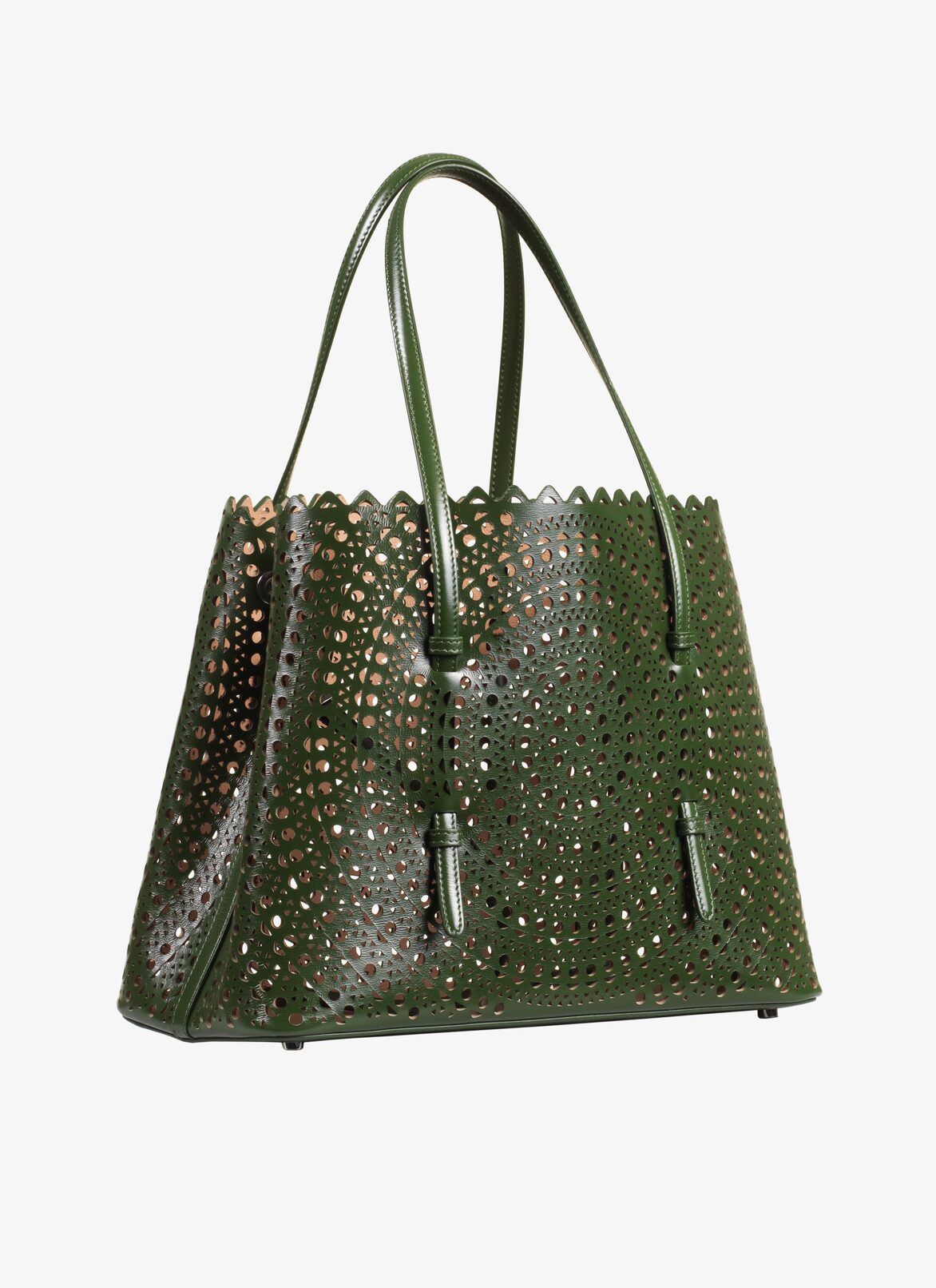 MINA MEDIUM CUIR LUX MINI NEW VIENNE MELESE ALAÏA GREEN  MINA MEDIUM CUIR LUX MINI NEW VIENNE MELESE